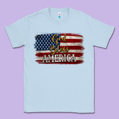 God Bless America Distressed Flag Classic Tee Designed By Jasminsmagicworld