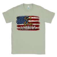 Matcha God Bless America Distressed Flag Classic Tee - Jasminsmagicworld
