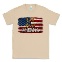 Mushroom God Bless America Distressed Flag Classic Tee - Jasminsmagicworld