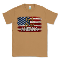 Toasted Coconut God Bless America Distressed Flag Classic Tee - Jasminsmagicworld