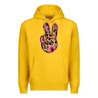 Lemon Floral Leopard Peace Sign Premium Hoodie - Jasminsmagicworld
