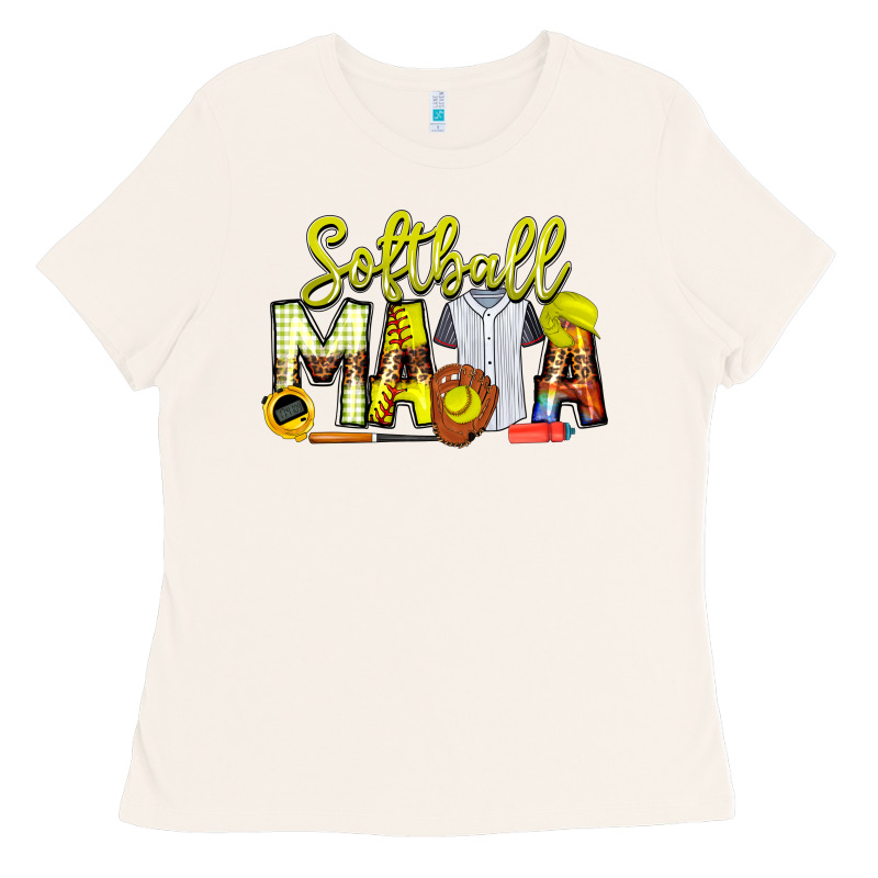 Softball Mama Ladies Tee by CowhideDigitalArt | Teevron