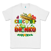 White Cinco de drinko Classic Tee - FaDigitalArtStudio