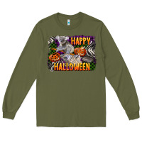 Army Green happy halloween koala Long Sleeve Tee - LillyAllenDesigns
