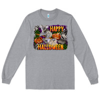 Heather Grey happy halloween koala Long Sleeve Tee - LillyAllenDesigns