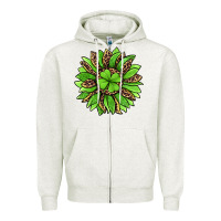 Oatmeal Heather lucky leopard st patricks sunflower Zipper Hoodie - Jasminsmagicworld