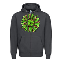 Smoke lucky leopard st patricks sunflower Zipper Hoodie - Jasminsmagicworld