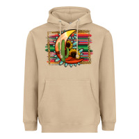 Mushroom Desert Moon With Serape Background Heavyweight Hoodie - Jasminsmagicworld
