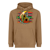 Toasted Coconut Desert Moon With Serape Background Heavyweight Hoodie - Jasminsmagicworld