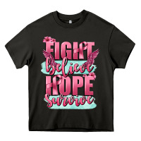 Asphalt fight believe hope survive cancer awareness Heavy Core Tee - FaDigitalArtStudio