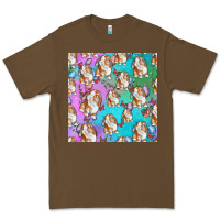 Cacao Easter Bunny With Truck Seamless Pattern Premium Tee - BundleAndBundleShop