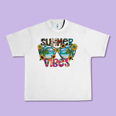 Summer Vibes Urban Heavy Tee Designed By Cowhidedigitalart