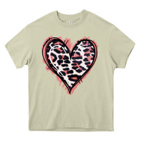 Mossy Leopard Glitter Heart Heavy Core Tee - Jasminsmagicworld