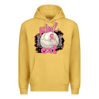 Antique Gold Pink Out Volleyball Premium Hoodie - BarkalooDesign
