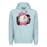 Blue Mist Pink Out Volleyball Premium Hoodie - BarkalooDesign