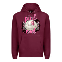 Burgundy Pink Out Volleyball Premium Hoodie - BarkalooDesign