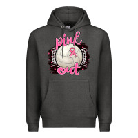 Charcoal Heather Pink Out Volleyball Premium Hoodie - BarkalooDesign