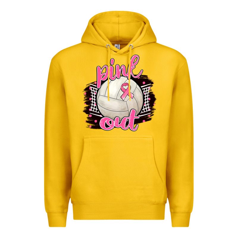 Pink Out Volleyball Premium Hoodie by BarkalooDesign | Teevron