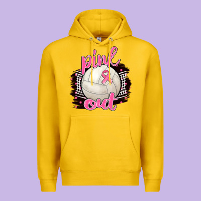 Pink Out Volleyball Premium Hoodie Designed By Barkaloodesign