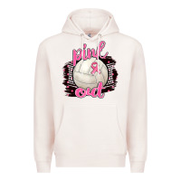 Pale Pink Pink Out Volleyball Premium Hoodie - BarkalooDesign
