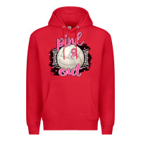 Red Pink Out Volleyball Premium Hoodie - BarkalooDesign