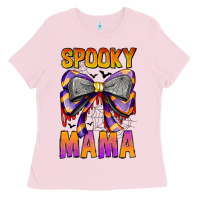 Bubblegum Pink Spooky Mama Ladies Tee - CowhideDigitalArt