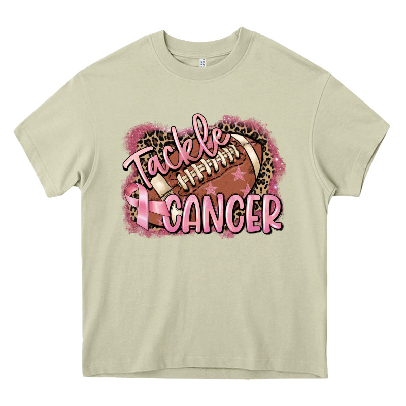 Tackle Cancer Football Heavy Core Tee by FaDigitalArtStudio | Teevron