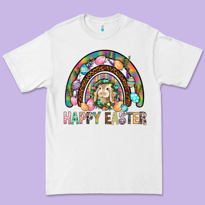 Happy Easter Rainbow Premium Tee Designed By Bundleandbundleshop