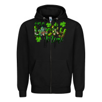 Black St. Patrick's Day One Lucky Mini Zipper Hoodie - RanaPortraitStore