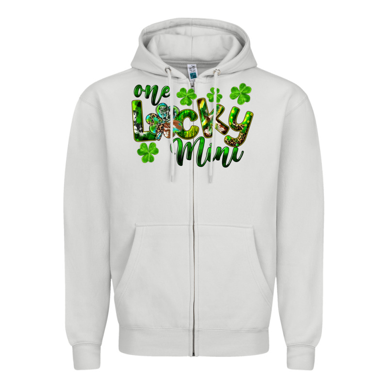 St. Patrick's Day One Lucky Mini Zipper Hoodie by RanaPortraitStore | Teevron