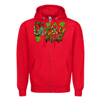 Red St. Patrick's Day One Lucky Mini Zipper Hoodie - RanaPortraitStore