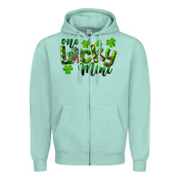Seafoam St. Patrick's Day One Lucky Mini Zipper Hoodie - RanaPortraitStore