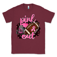 Burgundy Pink Out Football Classic Tee - BarkalooDesign