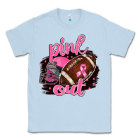 Dusty Blue Pink Out Football Classic Tee - BarkalooDesign