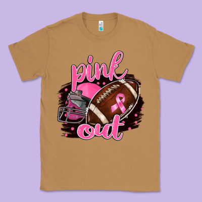 Pink Out Football Classic Tee Designed By Barkaloodesign
