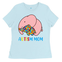 Baby Blue autism awareness autism mom Ladies Tee - CowhideDigitalArt