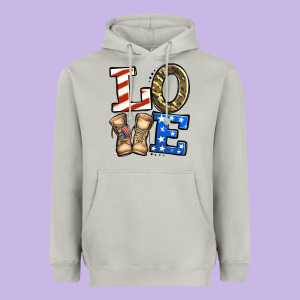 4th Of July Army Love Heavyweight Hoodie Designed By Jasminsmagicworld