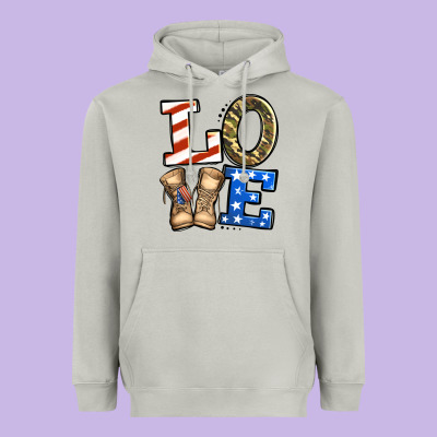 4th Of July Army Love Heavyweight Hoodie Designed By Jasminsmagicworld