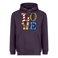 Plum 4th of July Army Love Heavyweight Hoodie - Jasminsmagicworld