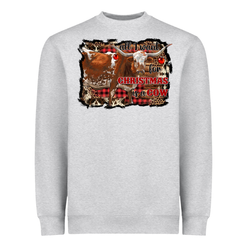 All I Want For Christmas Is A Cow Heavyweight Sweatshirt by RanaPortraitStore | Teevron