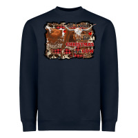 Navy all i want for christmas is a cow Heavyweight Sweatshirt - RanaPortraitStore