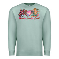 Seafoam peace love cupid Premium Sweatshirt - RanaPortraitStore