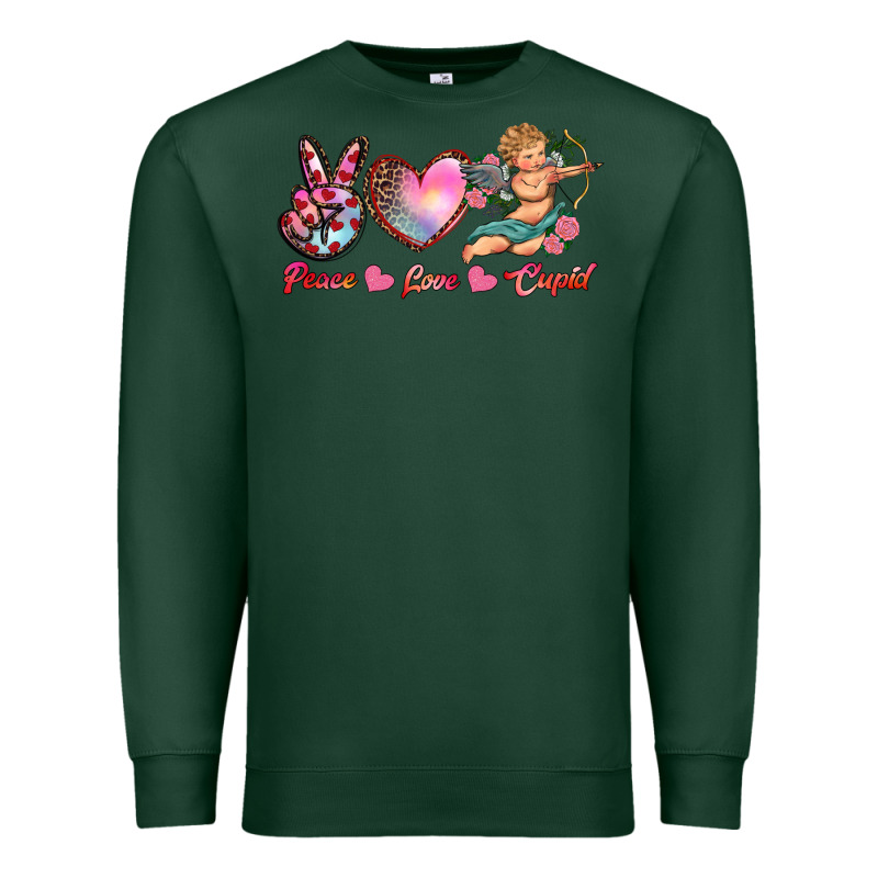 Peace Love Cupid Premium Sweatshirt by RanaPortraitStore | Teevron