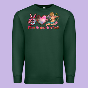 Peace Love Cupid Premium Sweatshirt Designed By Ranaportraitstore