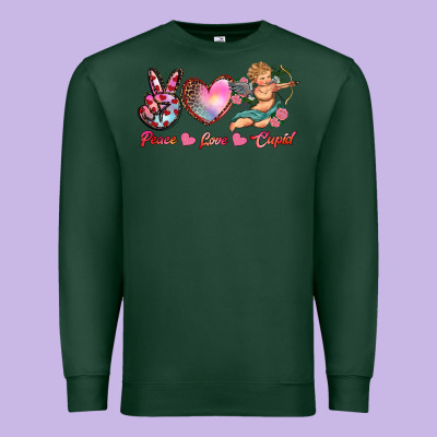 Peace Love Cupid Premium Sweatshirt Designed By Ranaportraitstore