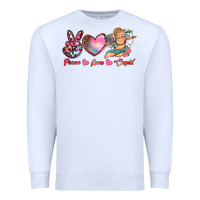 White peace love cupid Premium Sweatshirt - RanaPortraitStore