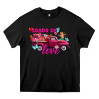 Black Loads of love Valentine's day truck Heavy Core Tee - FaDigitalArtStudio