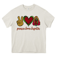 Cream Peace Love Lupita Heavy Core Tee - Jasminsmagicworld