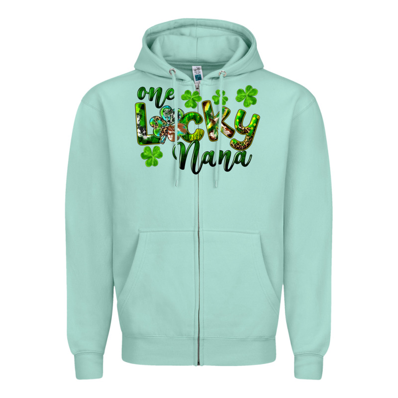 St. Patrick's Day One Lucky Nana Zipper Hoodie by RanaPortraitStore | Teevron