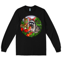 Black Christmas Raccoon Long Sleeve Tee - LillyAllenDesigns
